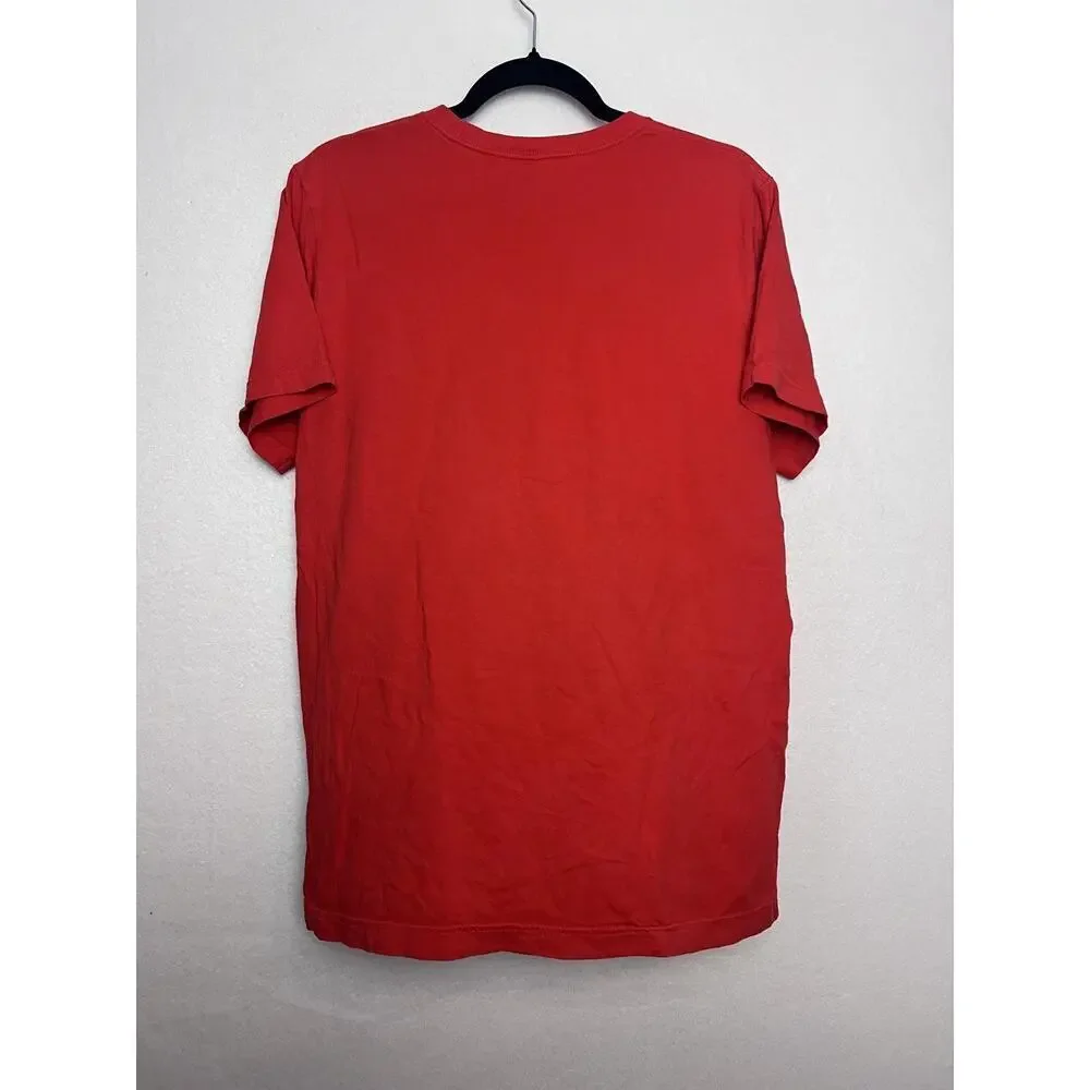 Adidas Classic Logo Short Sleeve Red T-Shirt Size Large